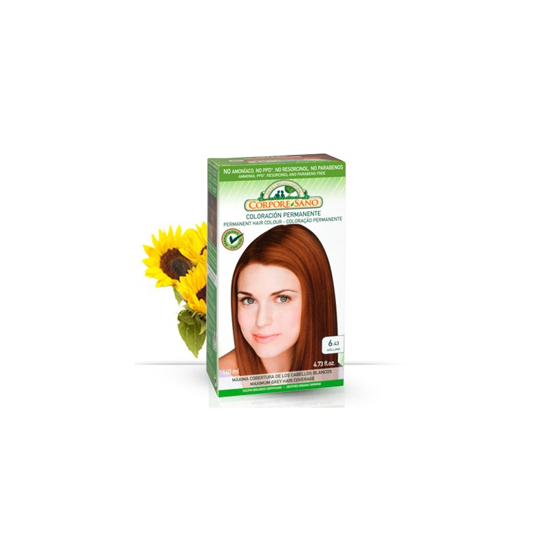 CORPORE SANO - TINTE AVELLANA 6.43 140ML