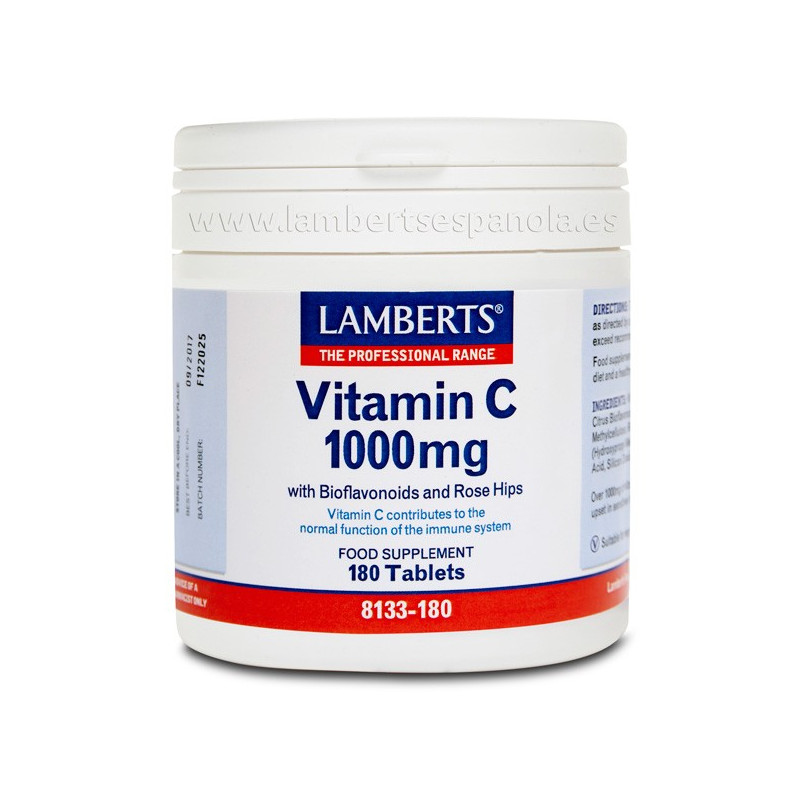 VITAMINA C 1000MG bioflavonoides 180 tab