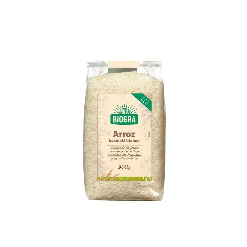 ARROZ BASMATI BLANCO 500GR (Biogra)