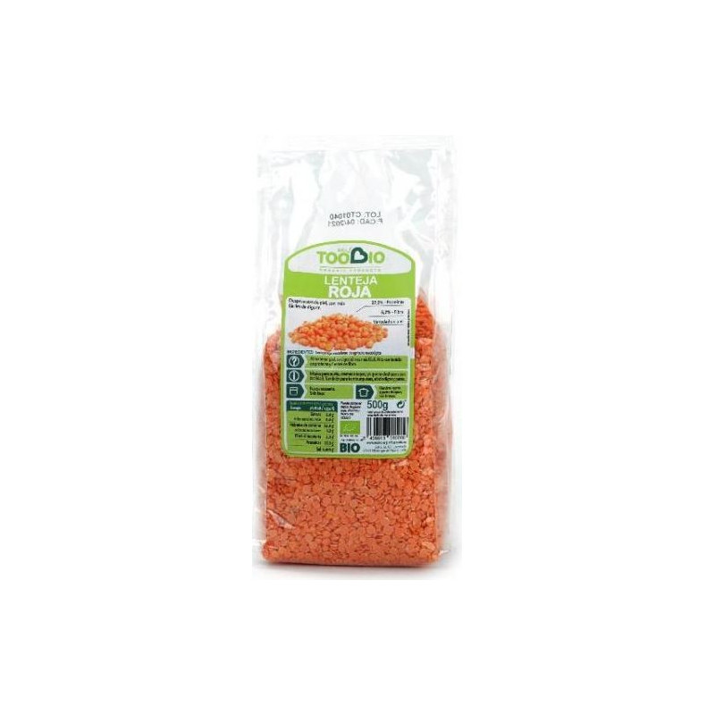 LENTEJA ROJA bio 500gr (TooBio)