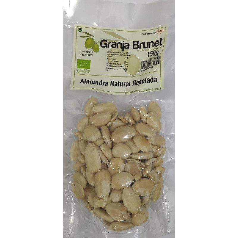 ALMENDRA NATURAL REPELADA 150GR (Granja Brunet)