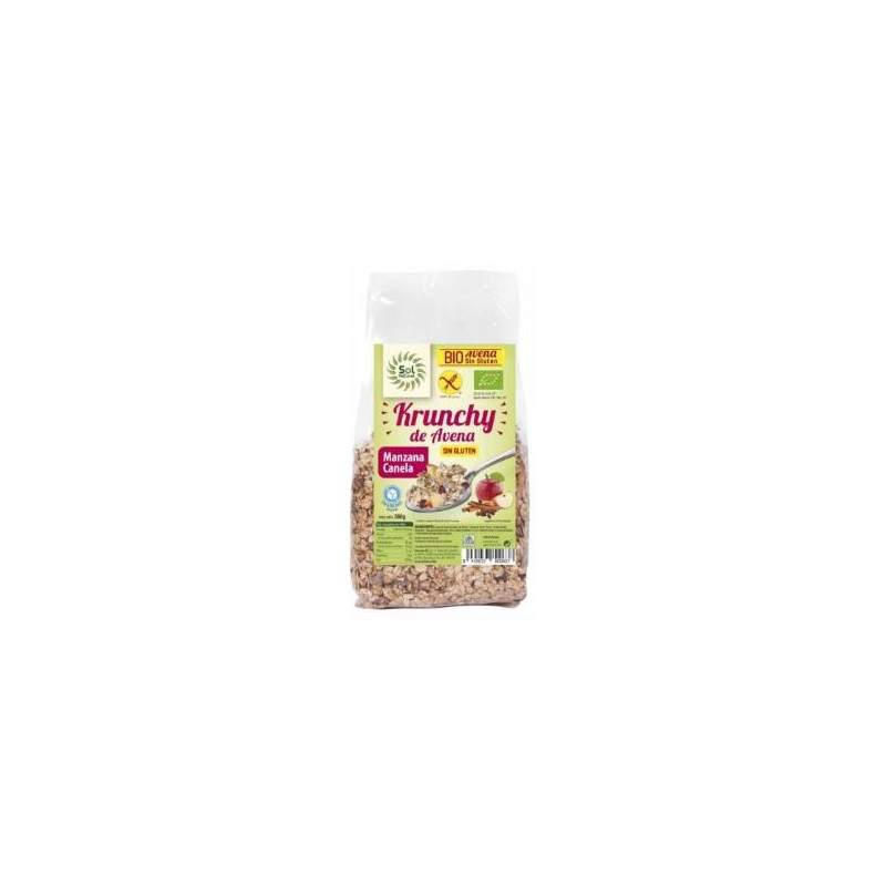 KRUNCHY AVENA MANZANA CANELA s/gluten (Sol Natural