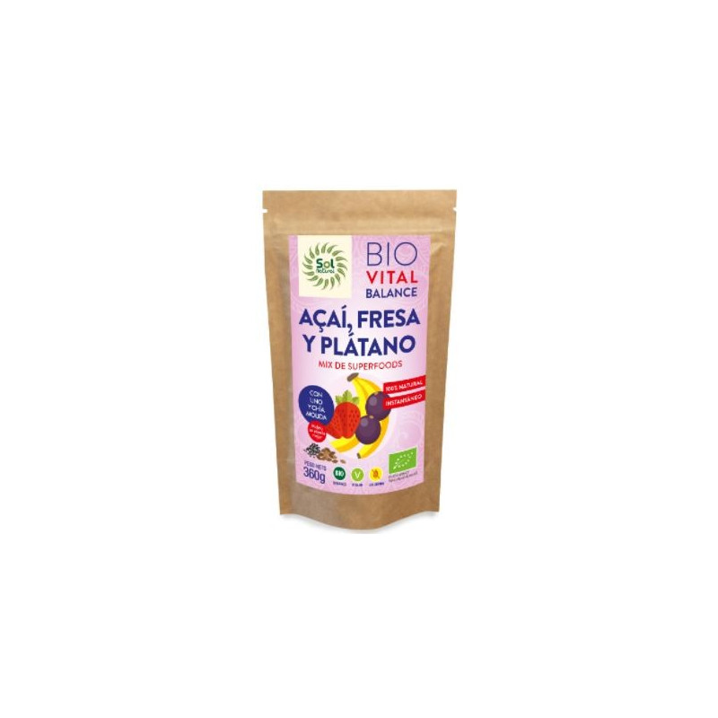 ACAI FRESA PLATANO BIO 360GR (Sol Natural)