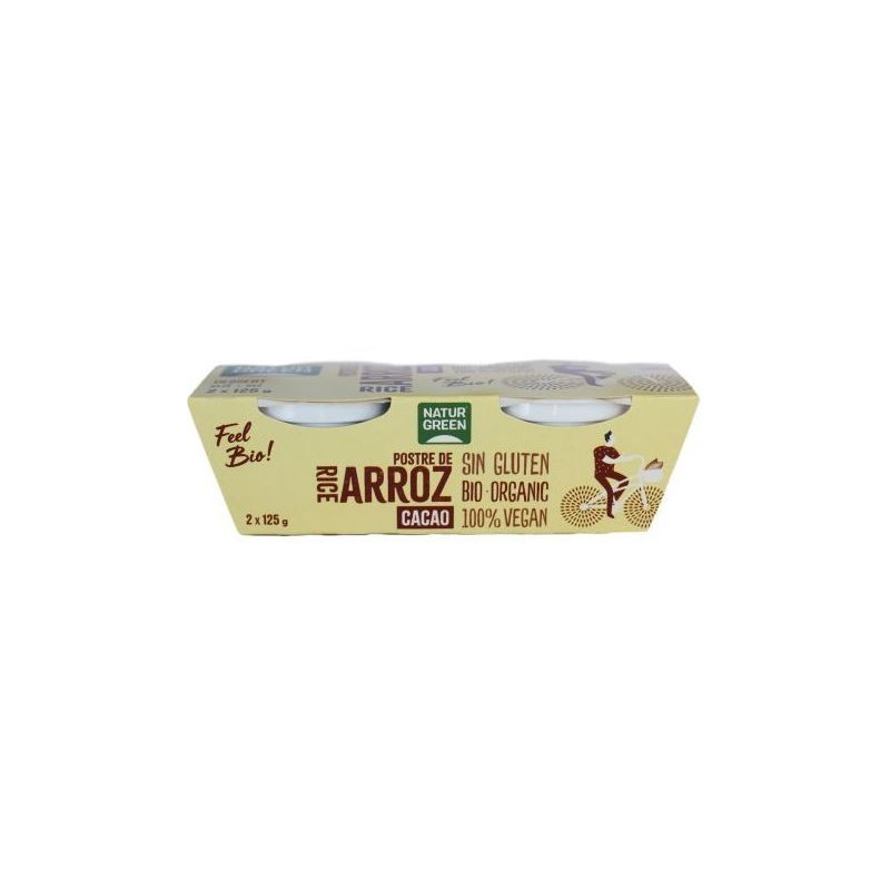POSTRE ARROZ CACAO BIO 2X125GR (Naturgreen)