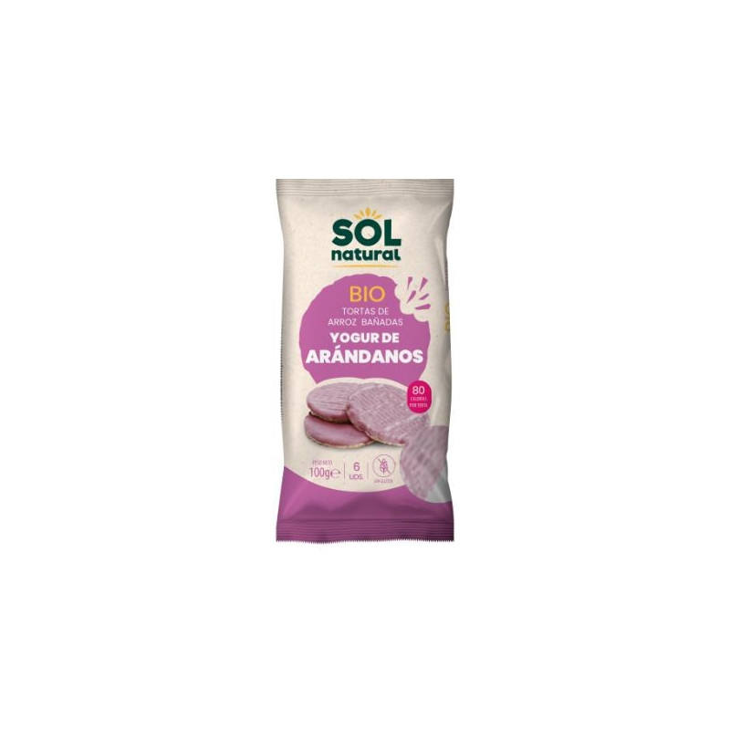 TORTAS ARROZ YOGUR ARANDANOS 100GR (Sol Natural)